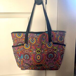 SAKROOTS  recycled material Tote/ with Laptop divider and trolly sleeve